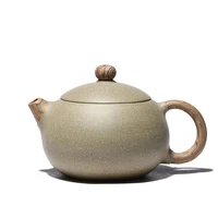 yixing purple clay teapot zisha tea set drinking utensils tea drinking hand made green peas and green mud xishi teapot