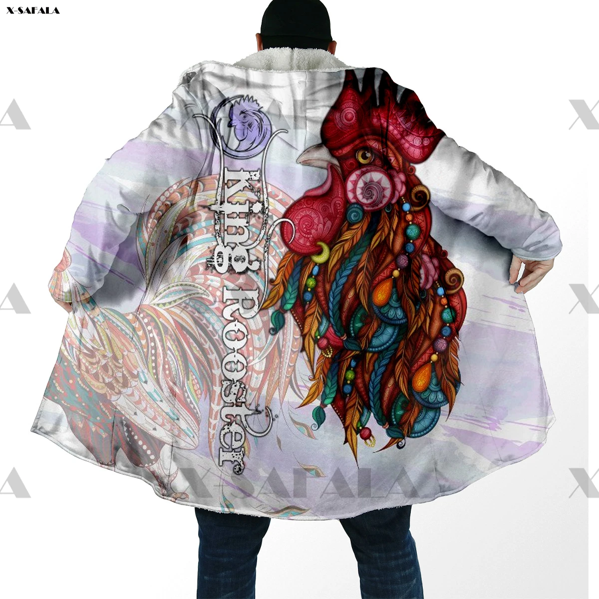 Толстовка с капюшоном История наследия Американский аборигенный принт длинный