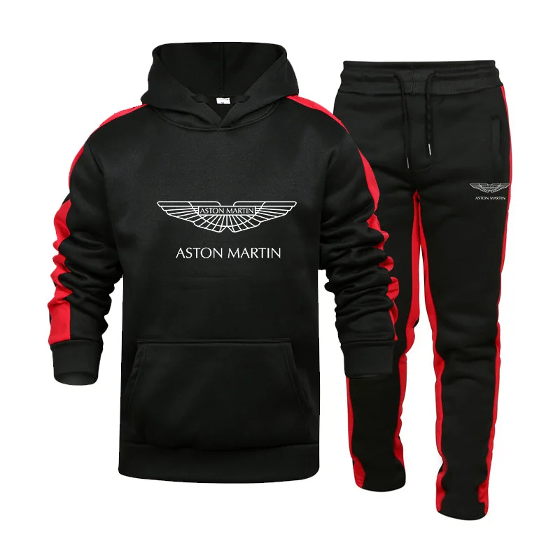 

2021 Fashion Trend Autumn Winter Plush Sanitary Pants Set High Street Print Sports Leisure Street Men's And Women's Hoodie