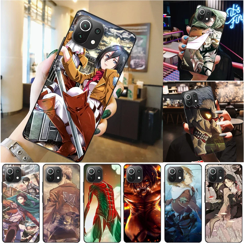 

Attack On Titan Eren Jager Armin Arlert Levi Mikasa Ackerman Phone Case For Xiaomi 11 Lite Pro Ultra Back Cover Funda Soft TPU