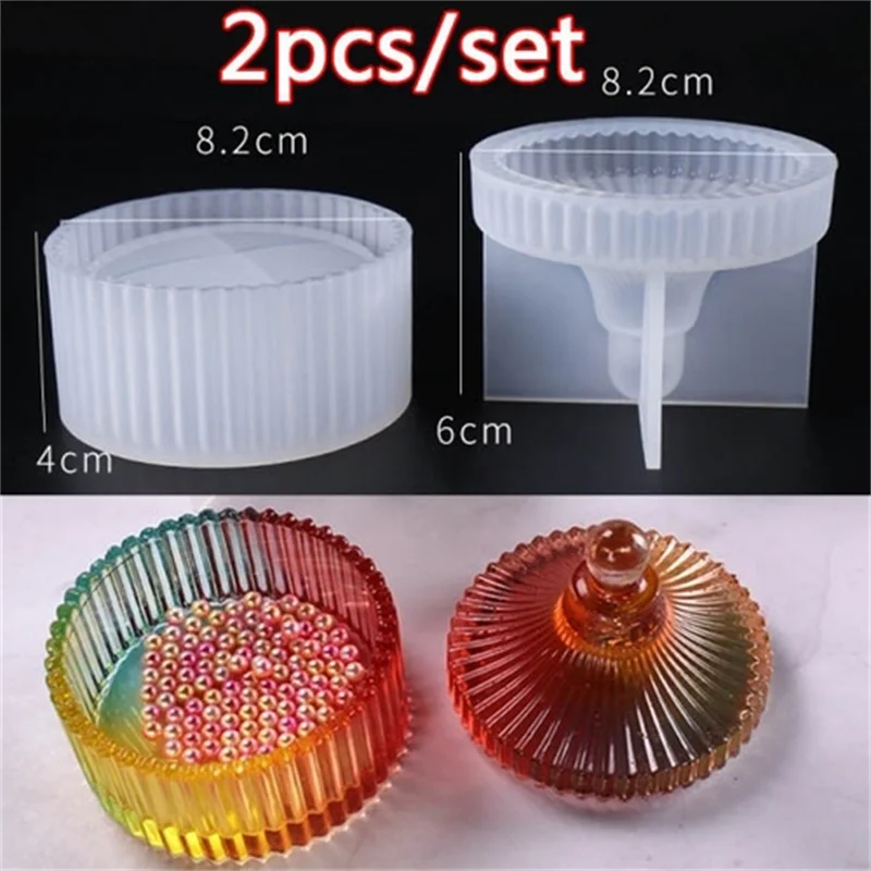 

2Pcs/Set Storage Box Silicone Mold Handmade Gift Vintage Box Home Decoration Accessories Cake Mould for Kitchen Supplies