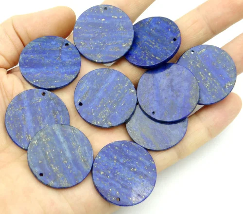Natural Stone Quartz Crystal Turquoises tiger eye labradorite lapis Pendant Round Shaped for diy jewelry making necklace10pcs A1 | Украшения