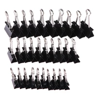 10pcslot black metal binder clips 19mm 25mm 32mm notes letter paper clip office supplies binding securing clips