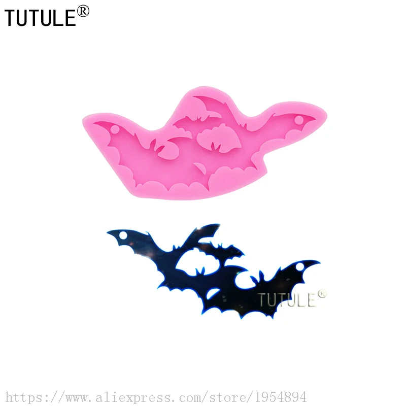 Форма для ожерелья летучая мышь Гибкая силиконовая форма полимерная глина