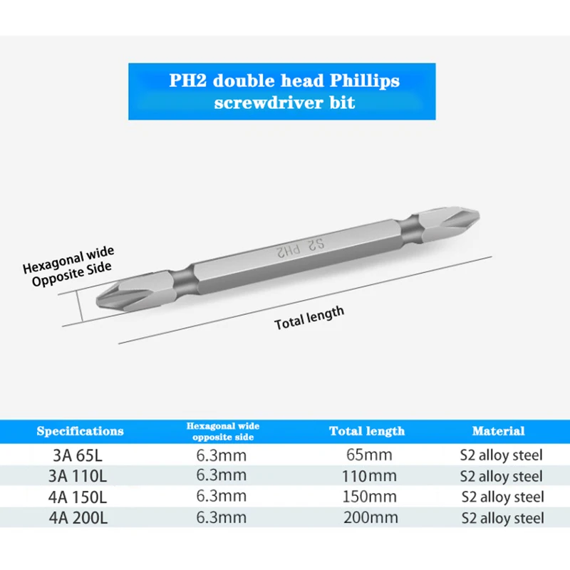 Q.Grt 10 шт. Набор отверток с бесплатным магнитным кольцом PH2 Магнитная отвертка