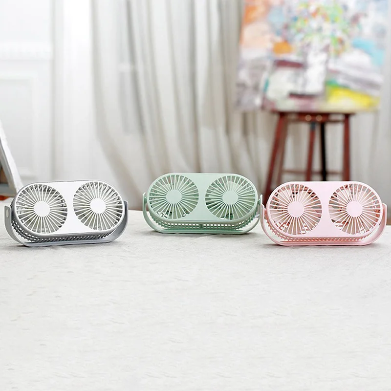 

Desktop Dual-Head Aromatherapy Fan USB Charging 3-Gear Adjustment Mini USB Fan