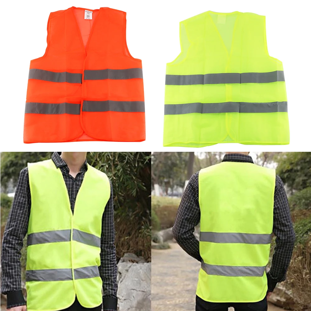 

LEEPEE Safety Vest High Visibility Neon Traffic Facilities Emergency Car Repair Reflective Belt Car Reflective Vest