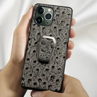 genuine leather ostrich grain phone case for iphone 11 xs pro max 7 8 plus xr se 2020 magnetic cover