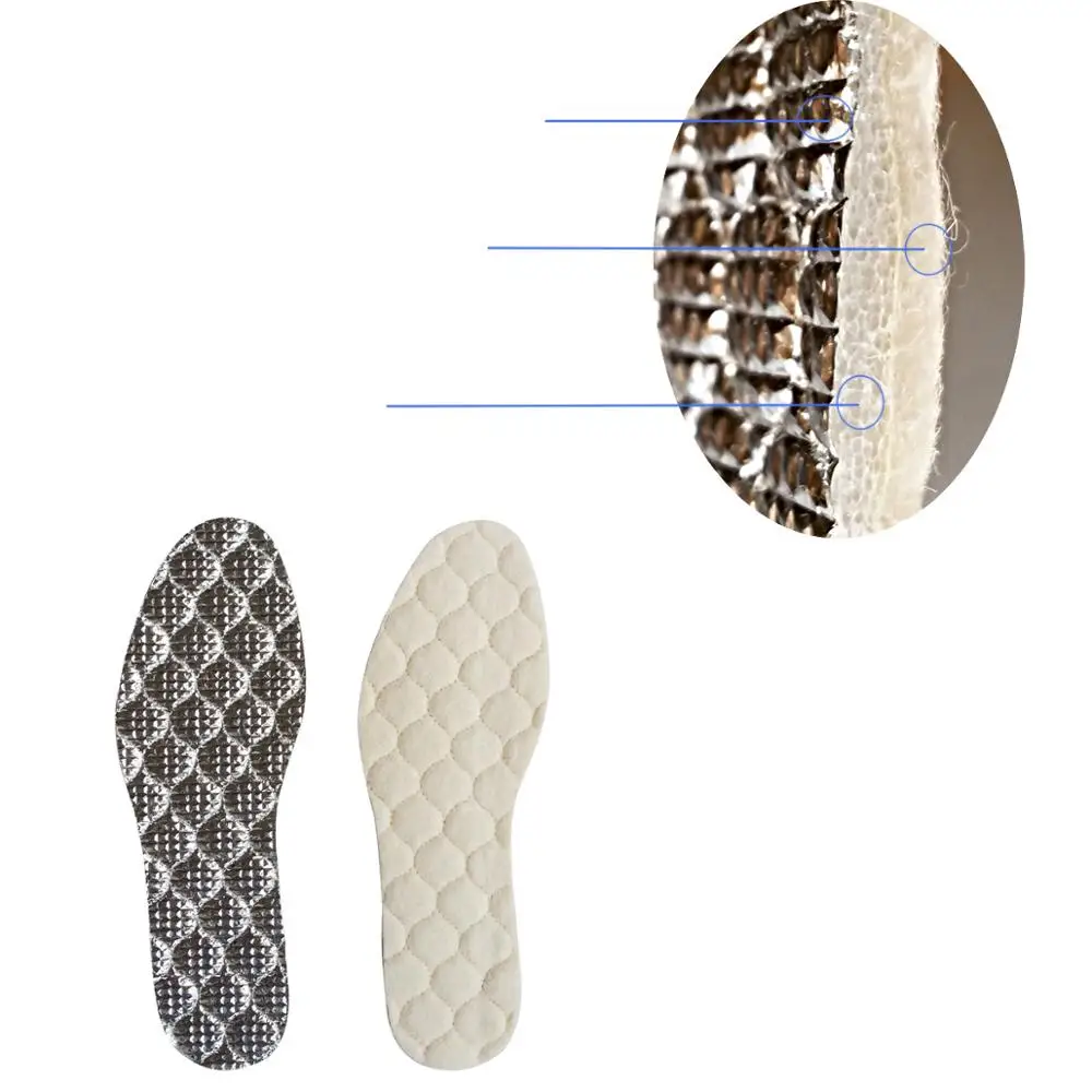 Стельки с подогревом из овчины для мужчин и женщин теплые стельки алюминиевой