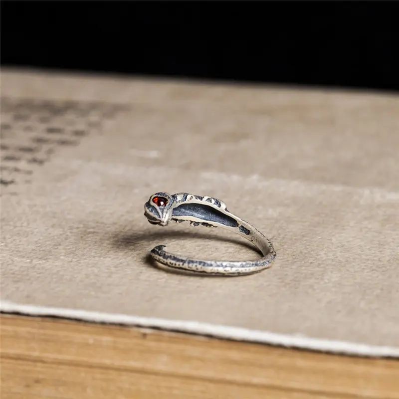 HelloLook 925 пробы серебро Хамелеон кольцо для Для мужчин женщин Регулируемая Размеры