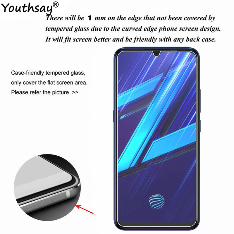 2 uds pantalla cristal Protector para Vivo Z1x de vidrio templado para Vivo Z1x de vidrio para Vivo Z1x Protector de pantalla del tel&eacute;fono Youthsay-2