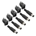 510 пар 5,5x2,1 мм 9 мм штекер питания постоянного тока + DC005 разъем питания постоянного тока круглый игольчатый разъем постоянного тока черный