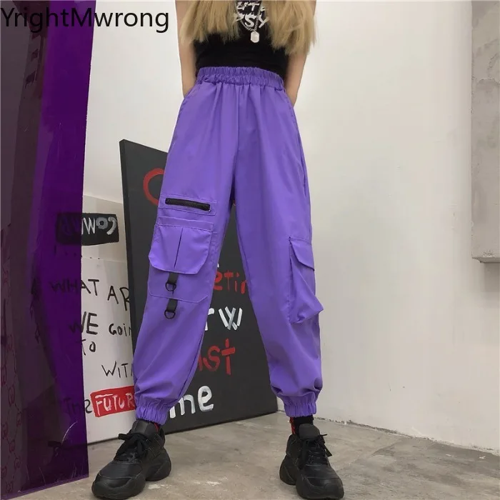 Спортивный костюм Techwear Женский брюки-карго с завышенной талией узкий модный