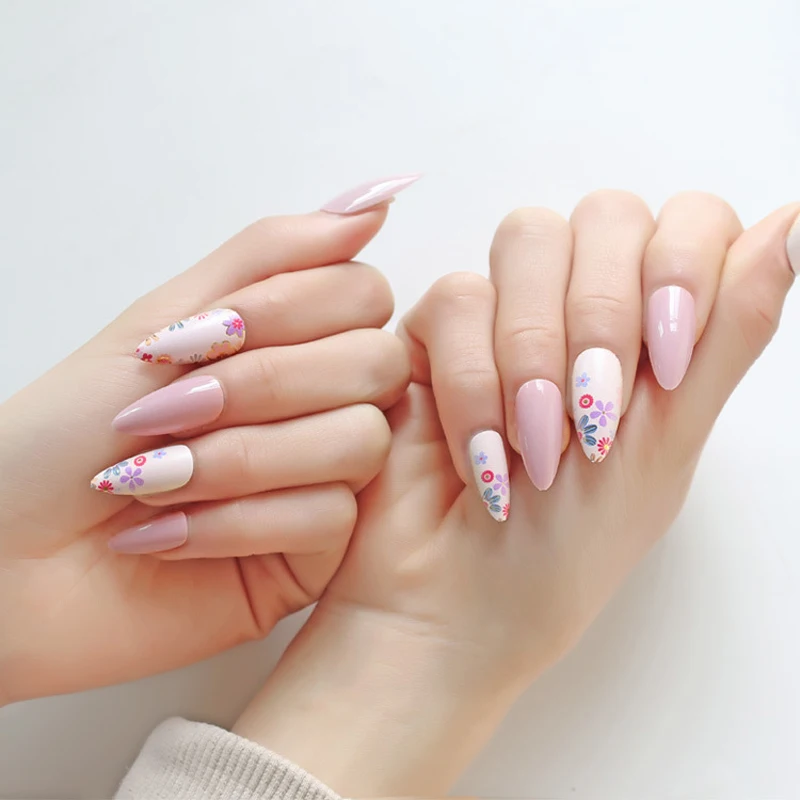 

Nails Manicure Patch Full Cover Long Pointed Manicure Accessories For Women Nails Strips