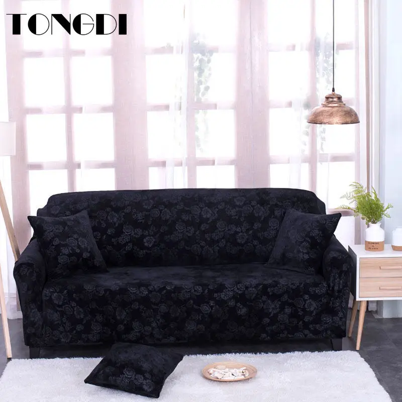 Блестящий эластичный чехол для дивана TONGDI мягкий элегантный полноразмерный
