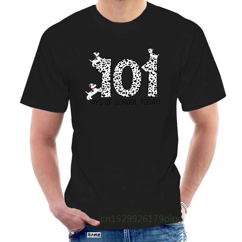 

Men Funny T Shirt Fashion tshirt 101 Days Of School Today Dalmatian Version Women t-shirt @109264