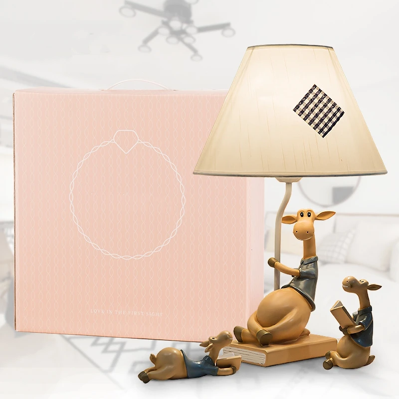 Новинка светодиодная настольная лампа для семьи декор лося подарок настольные