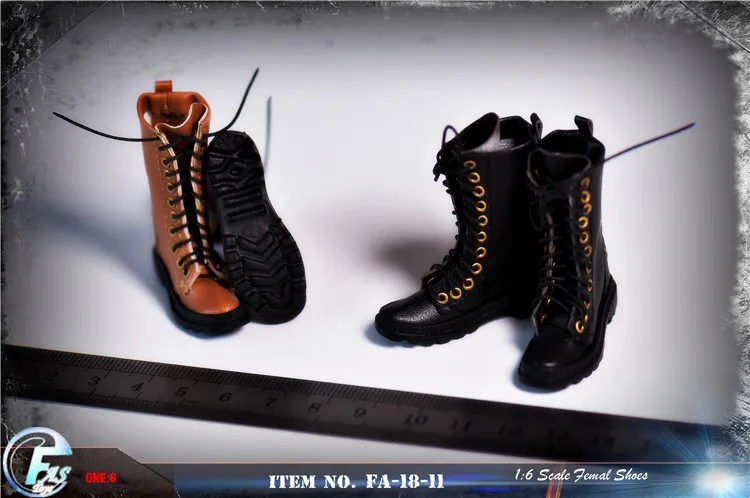 

FA-18-11 1/6 female shoes 2 color Leather Martin Boots Accessory for 12" TBL PH JIAOU Action Figures