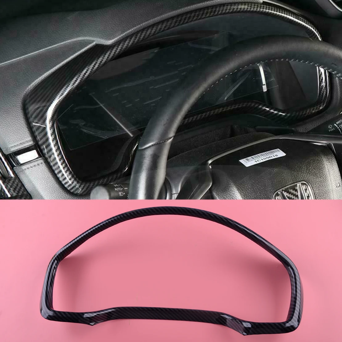 

Принт приборной панели инструмент калибровки спидометра Дисплей рамка накладка из углеродного волокна черный чехол подходит для Хонда сrv ...