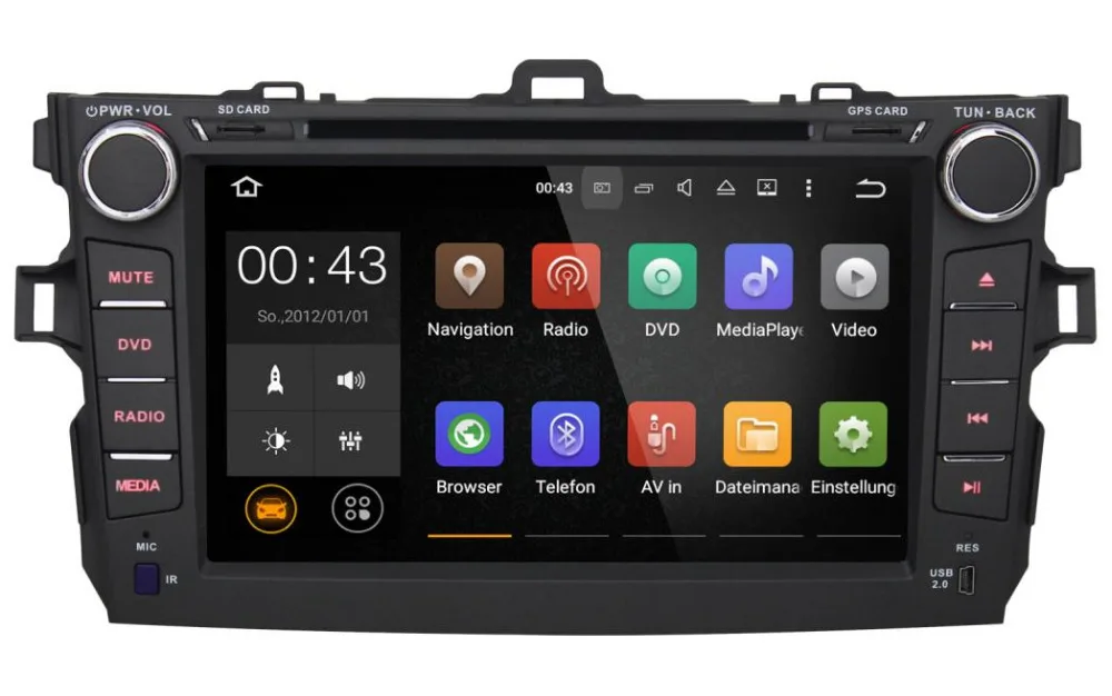 1024X600 HD Восьмиядерный Android 8 1 автомобильный DVD для Toyota Corolla 2007 2008 2009 2010 2011 с радио GPS