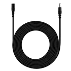 Черный удлинитель кабеля питания постоянного тока 1 м, 2 м, 5 м, 10 м, 20 м