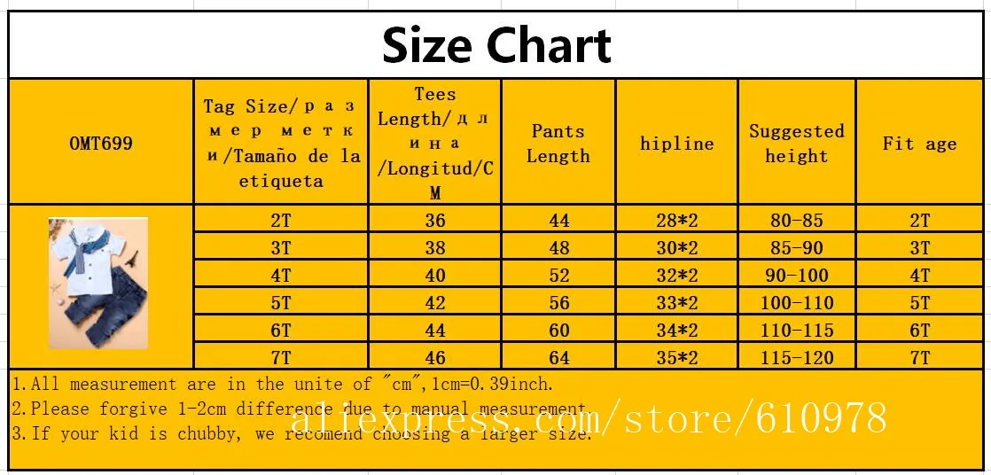 

Cool Boys Clothing Children's Sets Shirts Short Sleeve+Jeans+Scarf Solid Color for 2T-7T Boy Children Kids