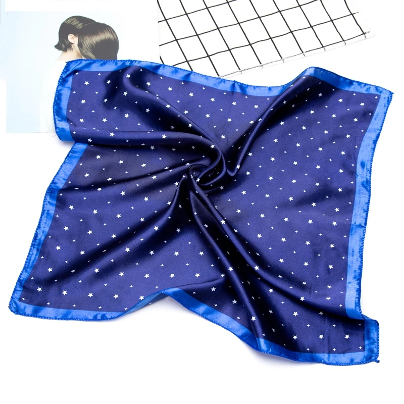 Платок женский Шелковый квадратный с принтом для офиса Женская резинка волос |