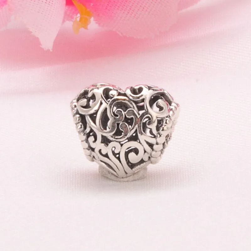 

Original 925 Sterling Silver Bead New King's Heart Beads Fit Pandora Women Bracelet & Necklace Diy Jewelry