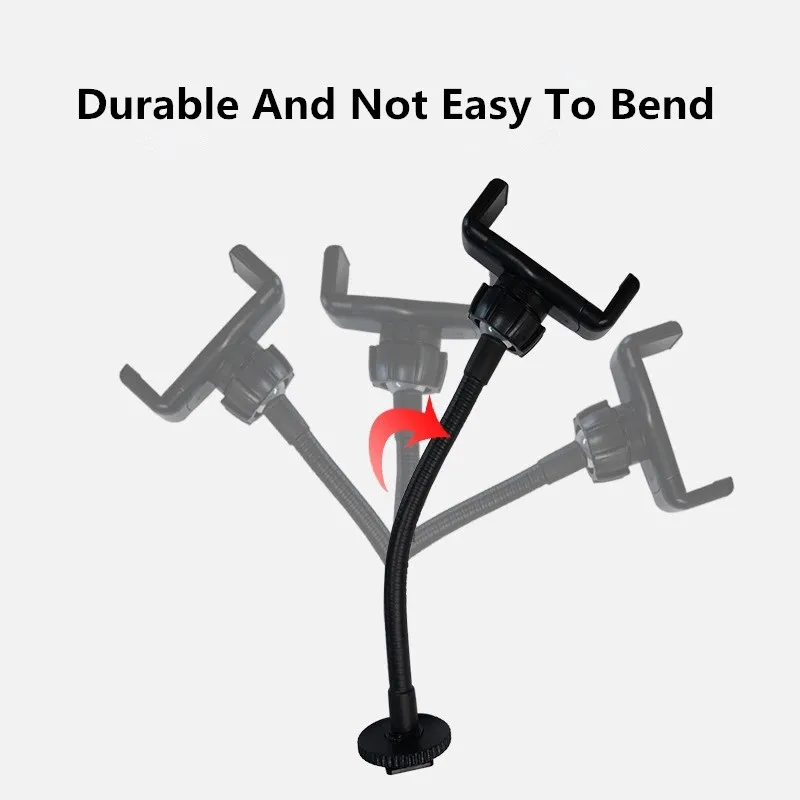 Phone Holder Flexible Hose Long Arm Phone Clip For Ring Light Replacement Part 360 Mount Clip Bracket Clamp Stand Tripod Monopod images - 6