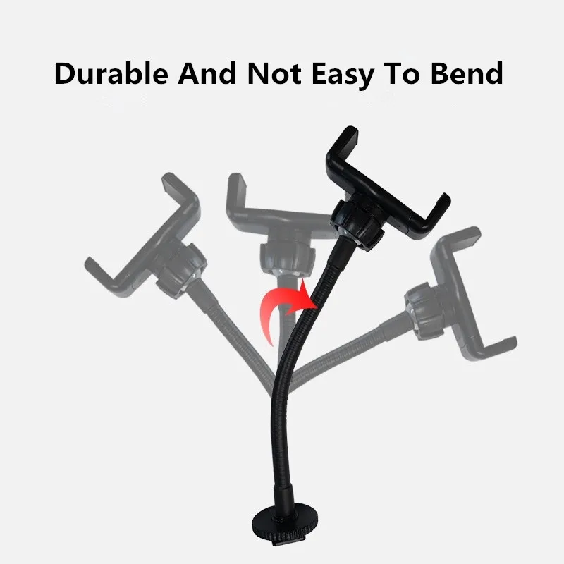 Phone Holder Flexible Hose Long Arm Phone Clip For Ring Light Replacement Part 360 Mount Clip Bracket Clamp Stand Tripod Monopod