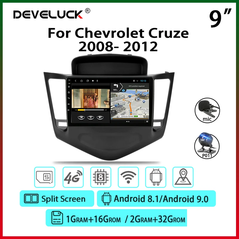 9 &quotAndroid автомобильное радио для Chevrolet Cruze 2008 2012 мультимедийный видео плеер с CANBUS
