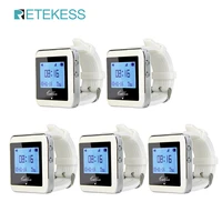 5pcs retekess watch receiver wireless calling system waiter pager restaurant equipment catering customer for service cafe nurse