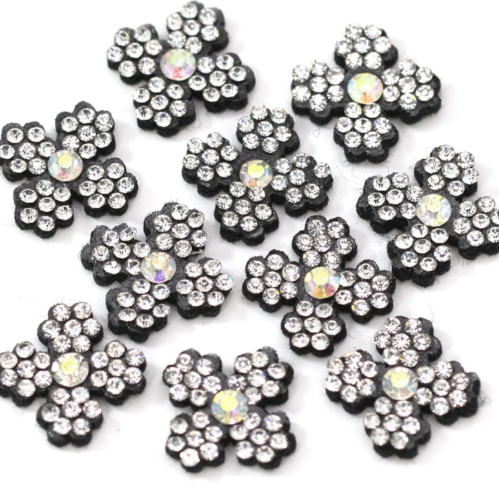 10 шт. нашивки в форме сердца/короны/цветка/банта стразы аппликация AB для