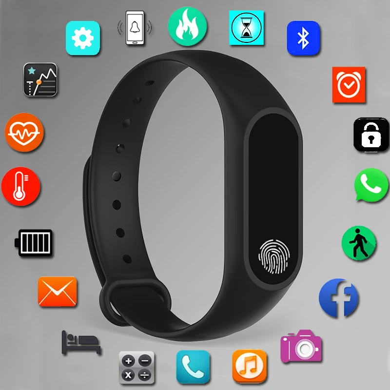 2019 Смарт часы M2 браслет монитор сердечного ритма фитнес умные Reloj Для Apple samsung для