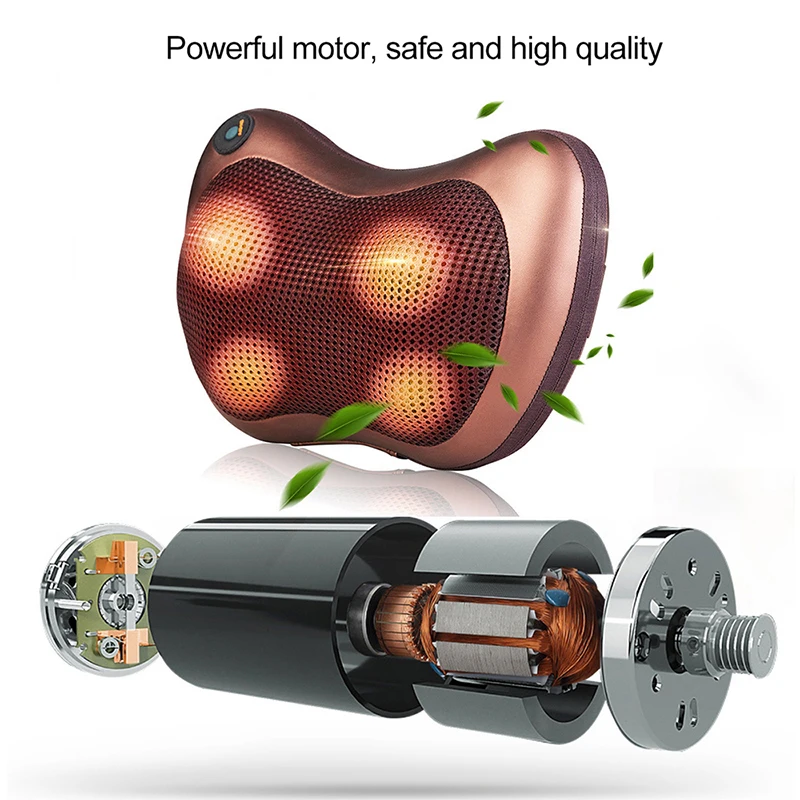 Массажная электрическая подушка с вибрацией разминанием и инфракрасным