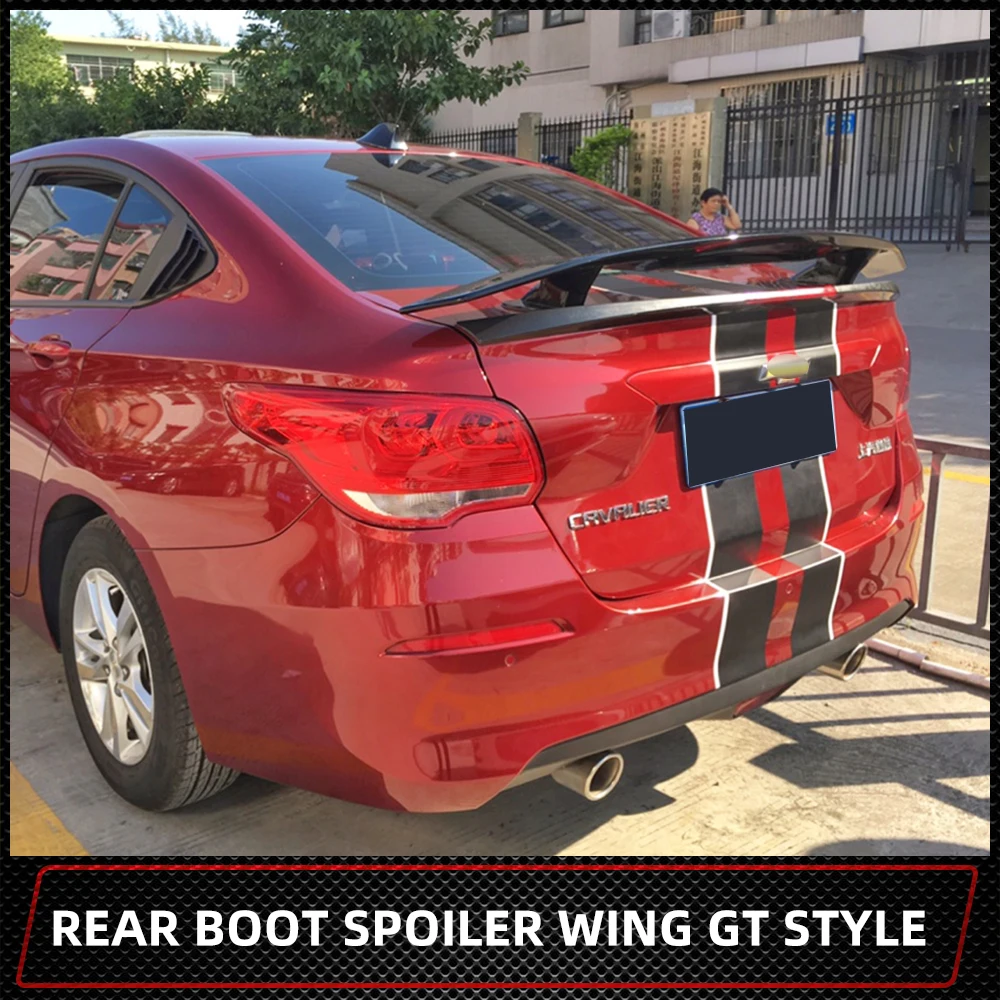 Rear Trunk Lid Boot Spoiler Wings Tail For Chevrolet Sail Aveo Lova Cruze Sedan Cars Universal Exterior Tuning Accessories Parts