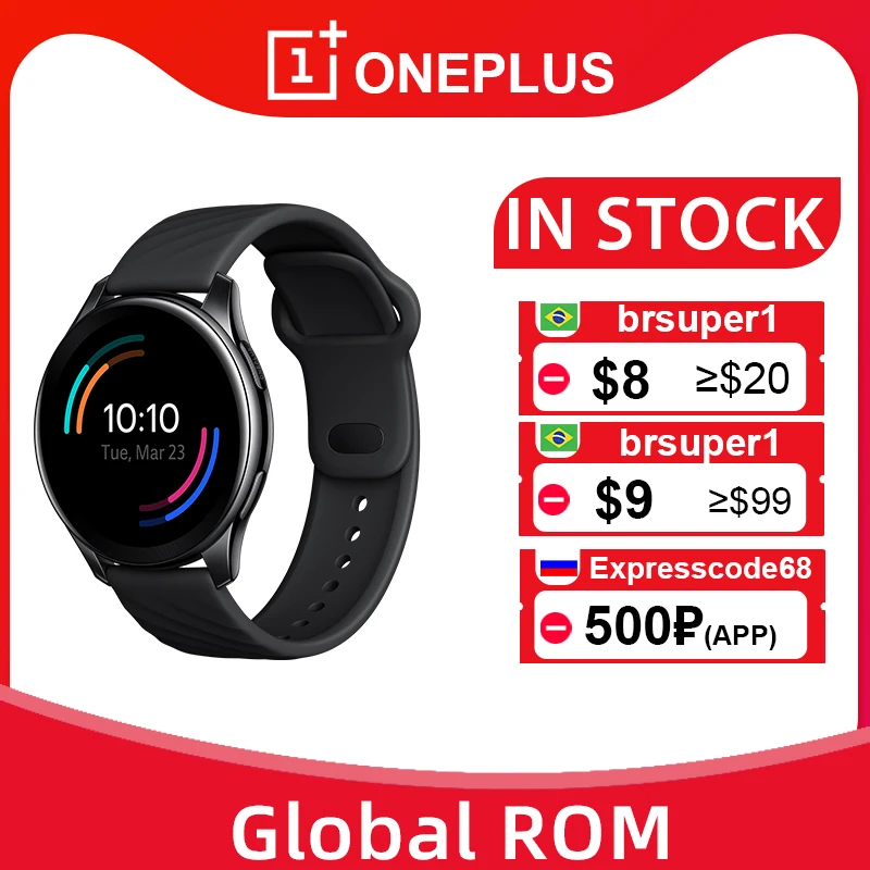 

OnePlus Watch 4GB 46mm Smart Watch Sleep Blood Oxygen Up to 14 days 1.39" AMOLED Display BT5.0 IP68 For OnePlus 9 Pro 9R
