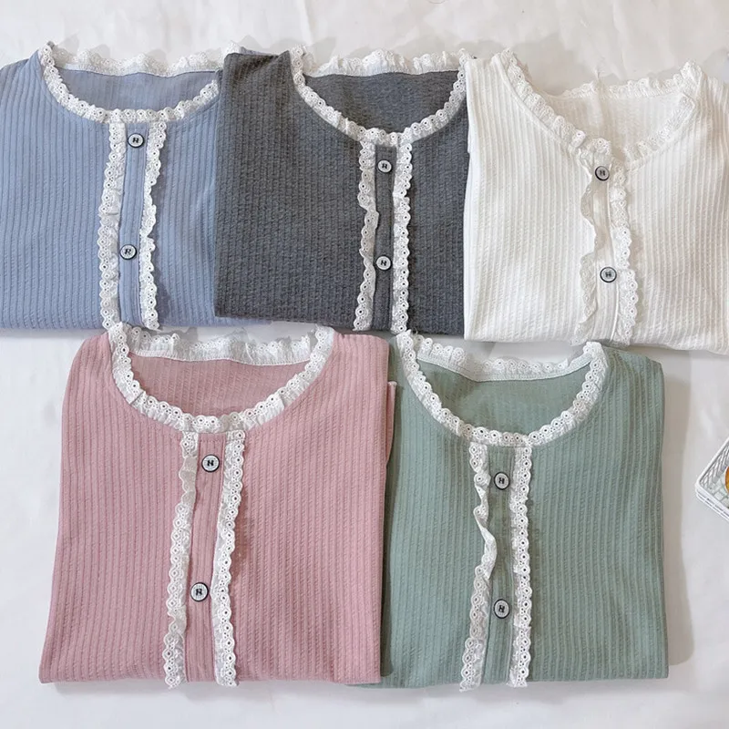 

Spring and Summer Korean Nightdress Female Sweet Princess Style Long Sleeve Thin Simple Home Service Summer Long Skirt