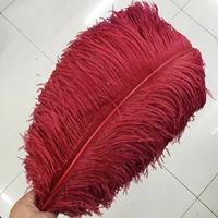 100 pcslot wine red ostrich feather 65 70cm carnival costumes party home wedding decorations feathers for crafts plumes