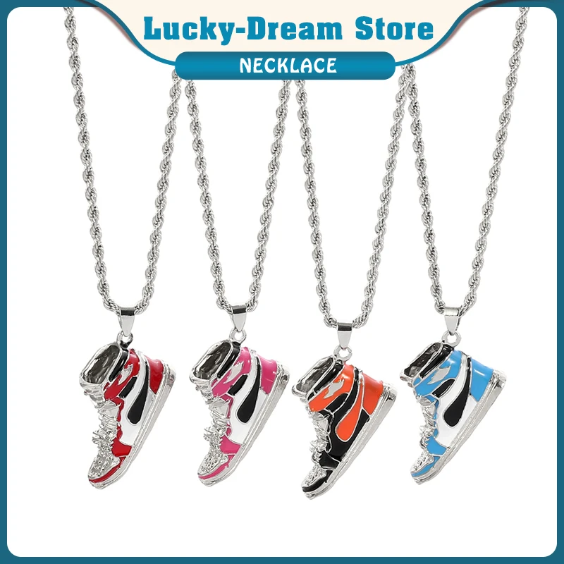 Ожерелье с подвеской в виде обуви смешное креативное мини ожерелье стиле хип хоп
