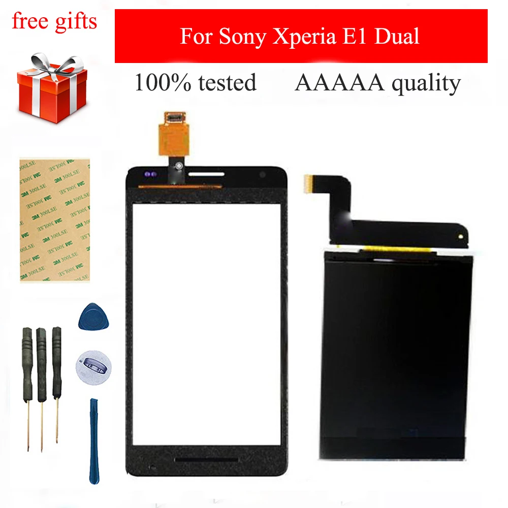 Для Sony Xperia E1 Dual D2004 D2005 D2104 ЖК дисплей монитор панель + сенсорный экран дигитайзер