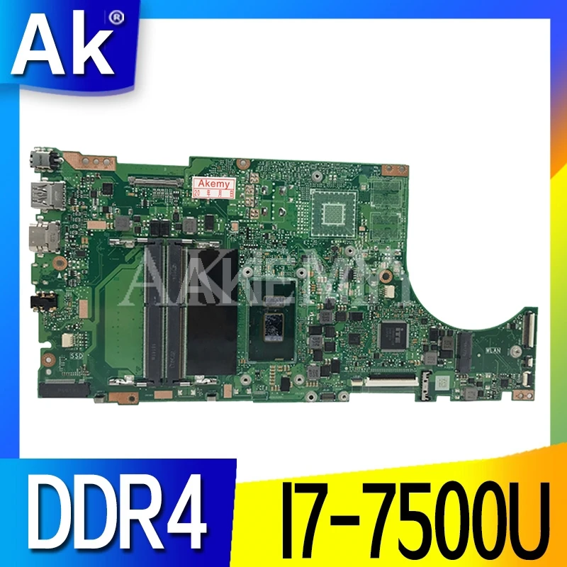 

Akemy For ASUS X510U X510UA X510UN X510UR X510URR X510UQ Laotop Mainboard X510UA Motherboard W/ I7-7500U CPU DDR4