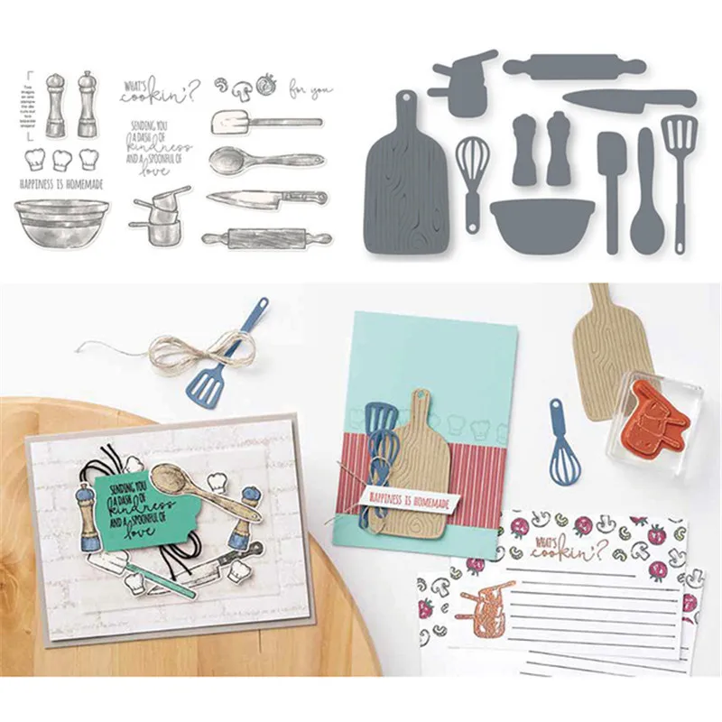 

Cook Metal Cutting Dies and Stamps Stencil Templates for Diy Scrapbooking Album Paper Card Making Embossing Dies New 2021