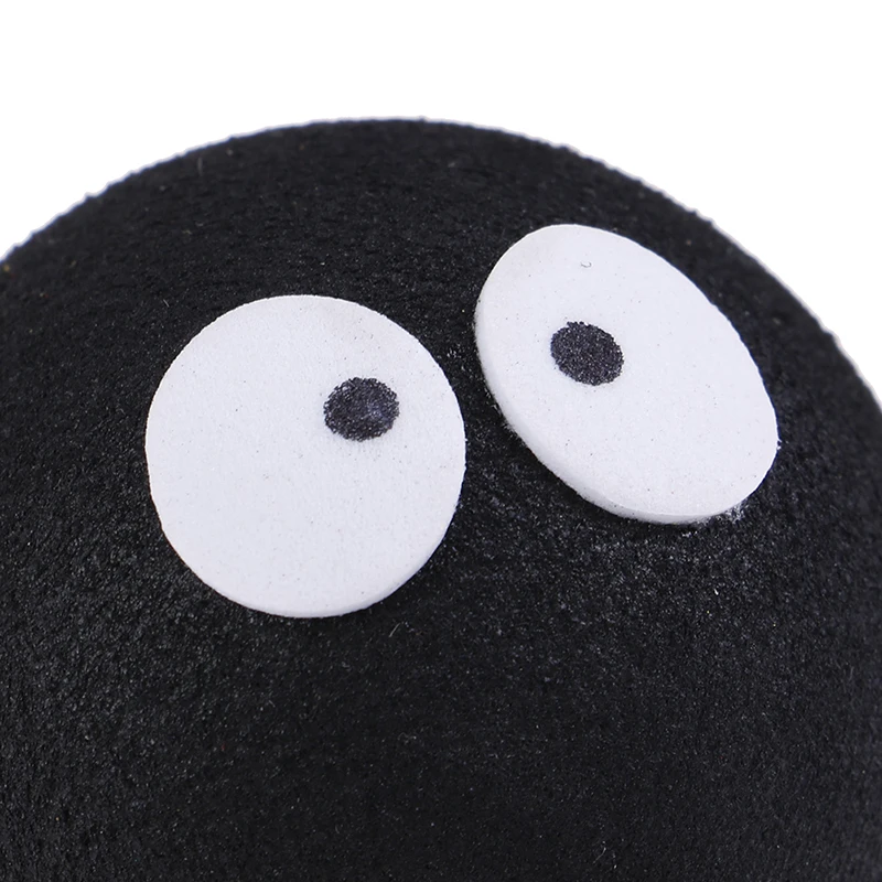 

1x Black Face Coal Briquettes Ball Car Antenna Pen Topper Aerial Ball Decor Toy Car exterior