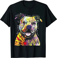 colorful pit bull terrier dog love r dad mom boy girl funny t shirt casual for men cotton t shirt comfortable new design