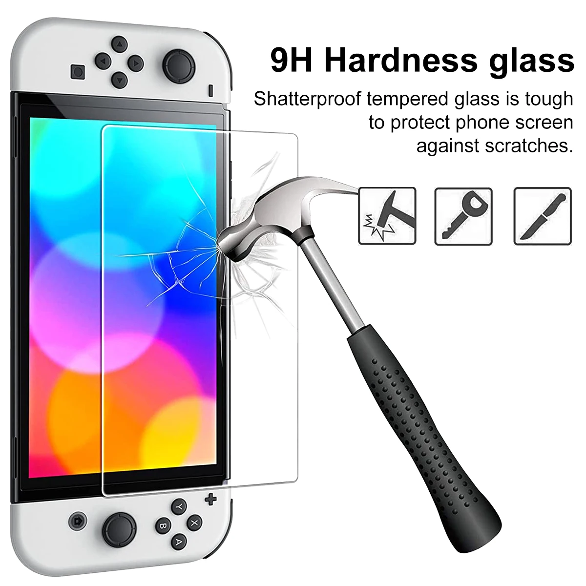 

3 шт. высококачественное закаленное стекло для защиты экрана для Nintendo Switch OLED