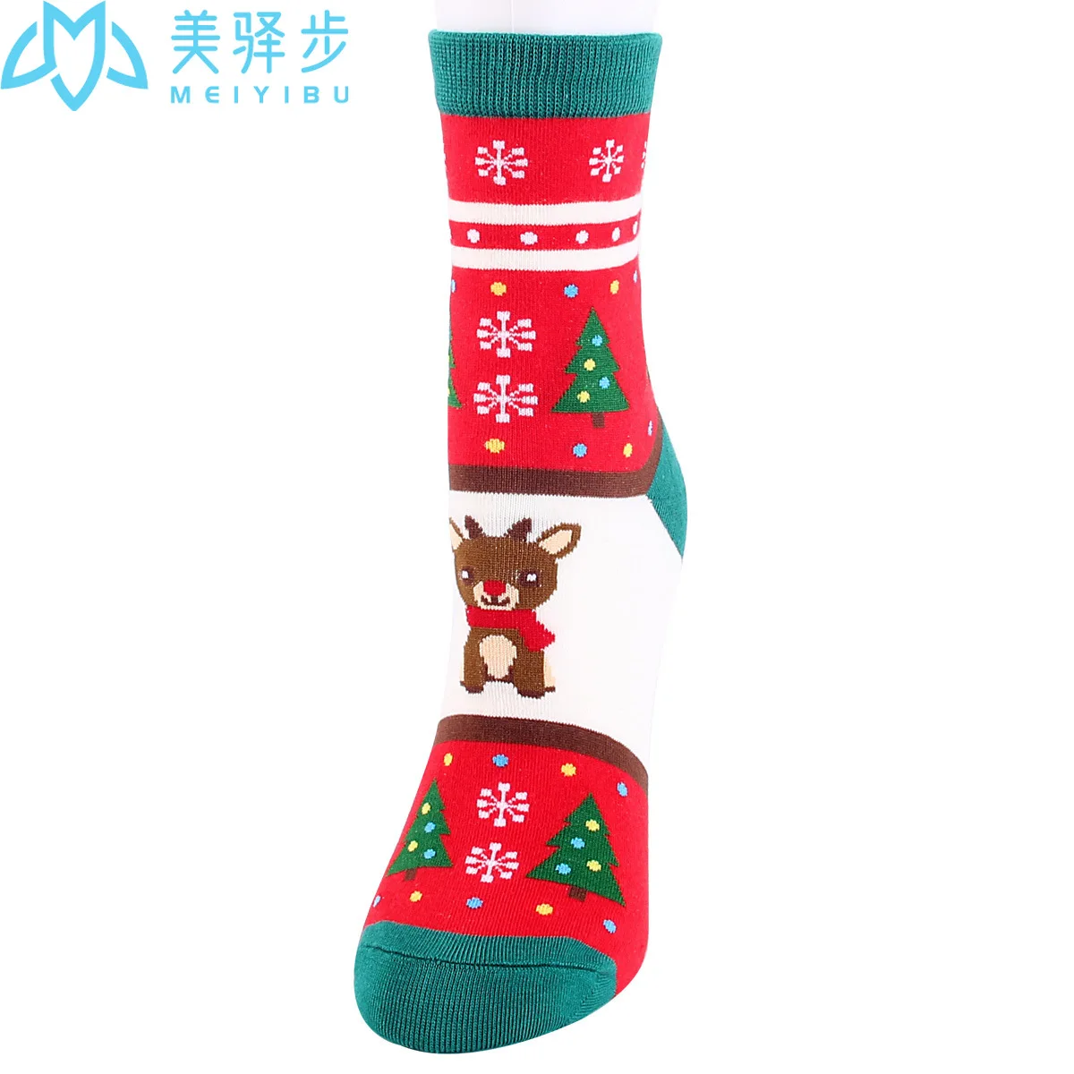 12 Pairs Per Set Korean Fashion Cartoon Christmas Socks Hot Sale Festival Cute Elk Socks Factory Direct Sales