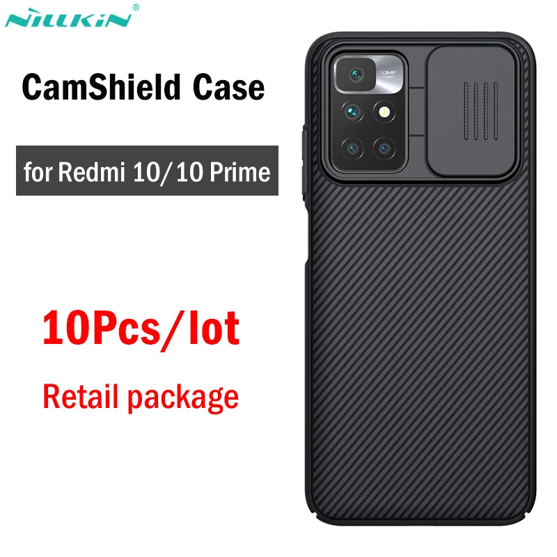 

10Pcs/lot Nillkin CamShield Case for Xiaomi Redmi 10/Redmi 10 Prime Case Cover Slide Camera Protection Cover for Redmi10