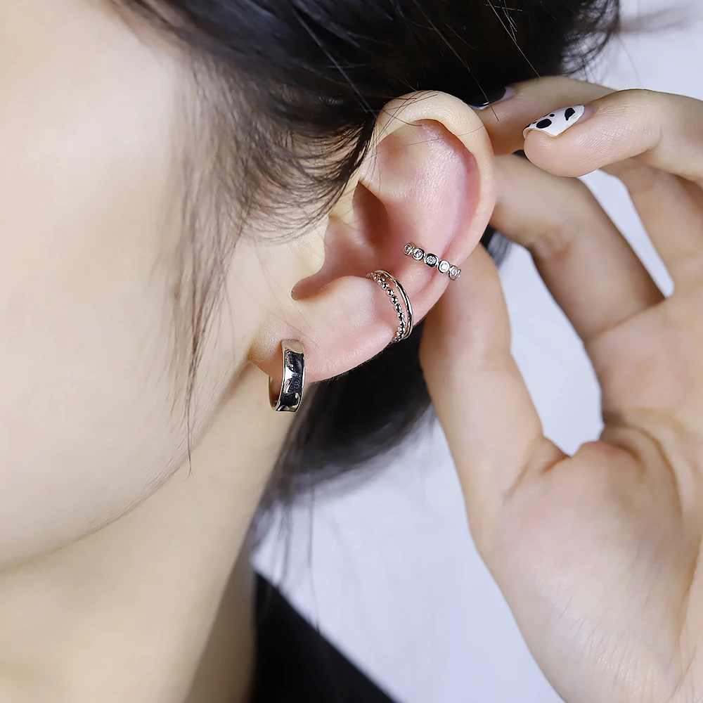 

New Hot Sale Ear Cuff Non-Piercing Ear Clips Fake Cartilage Earring Geometric Simple Copper Jewelry for Women Men Wholesale