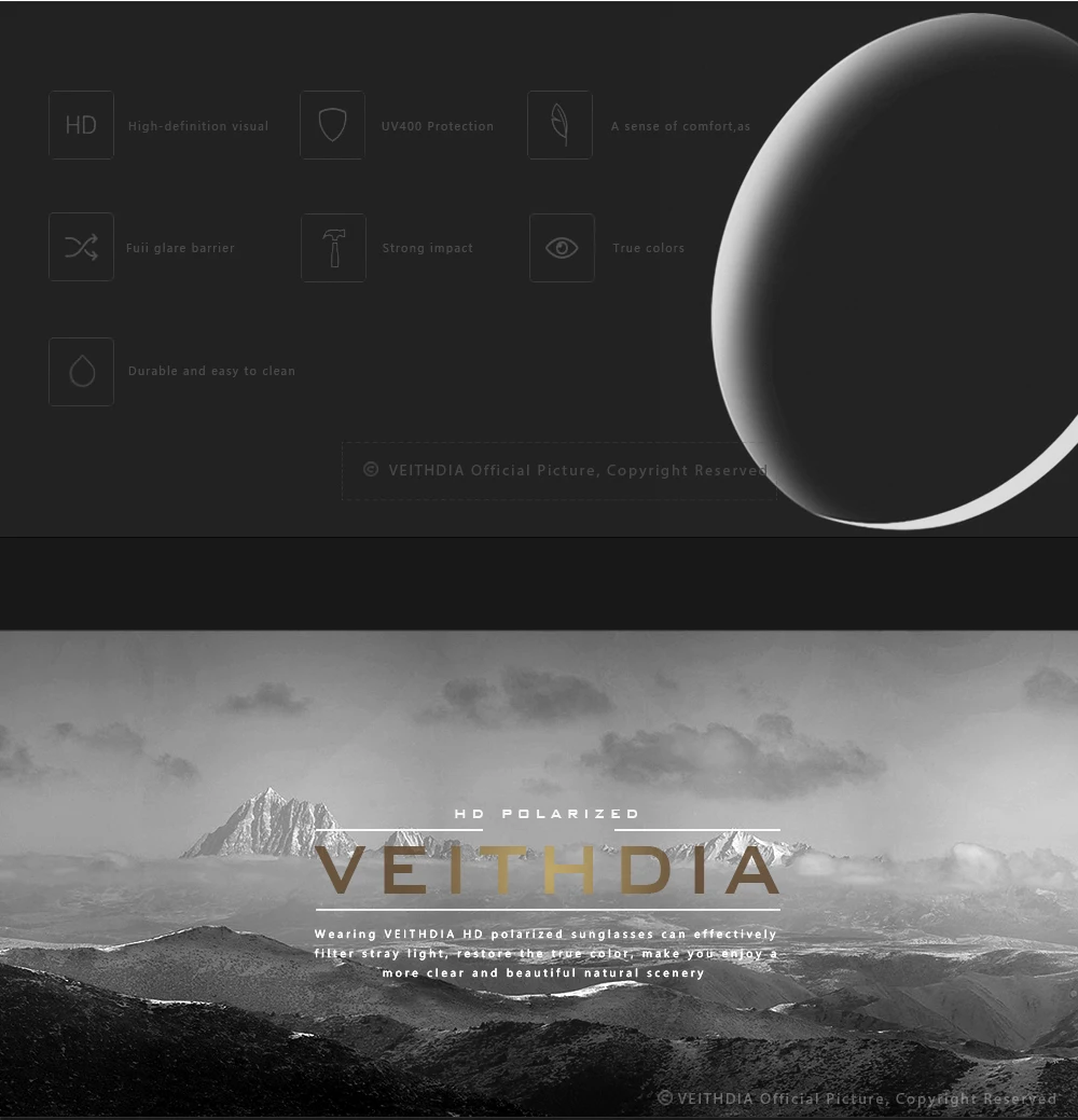 Бренд veithdia Мужские Винтажные Квадратные Солнцезащитные очки поляризованные UV400 Линзы Аксессуары Солнцезащитные очки для мужчин V6108